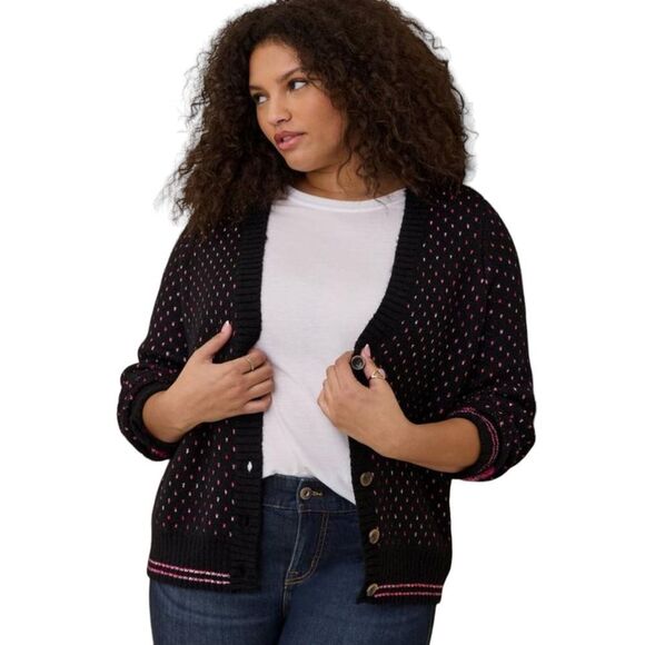 Torrid Cardigan Drop Shoulder V-Neck Button Front Sweater Plus Size 5 - Picture 1 of 10
